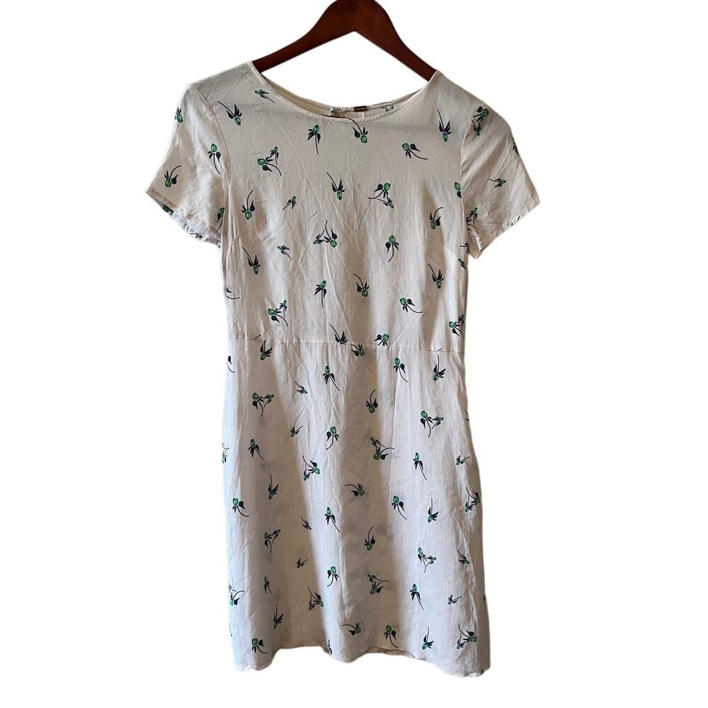 Free People Margot Short Sleeve Floral Rayon Mini Dress